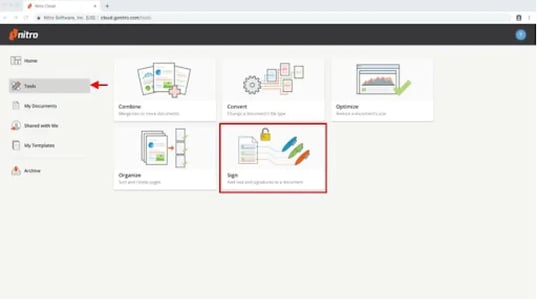 In the Home dashboard, click on Tools in the left-hand menu